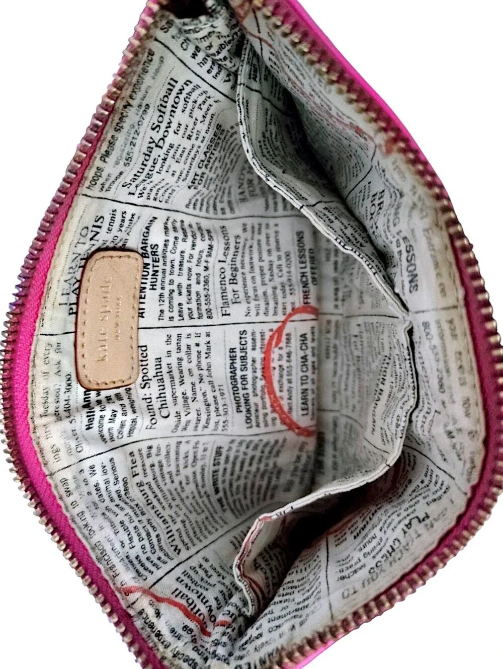 Kate Spade Newspaper Print Wristlet